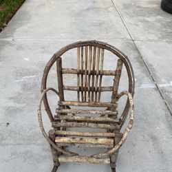 Rocking Chair Out Of Branches 