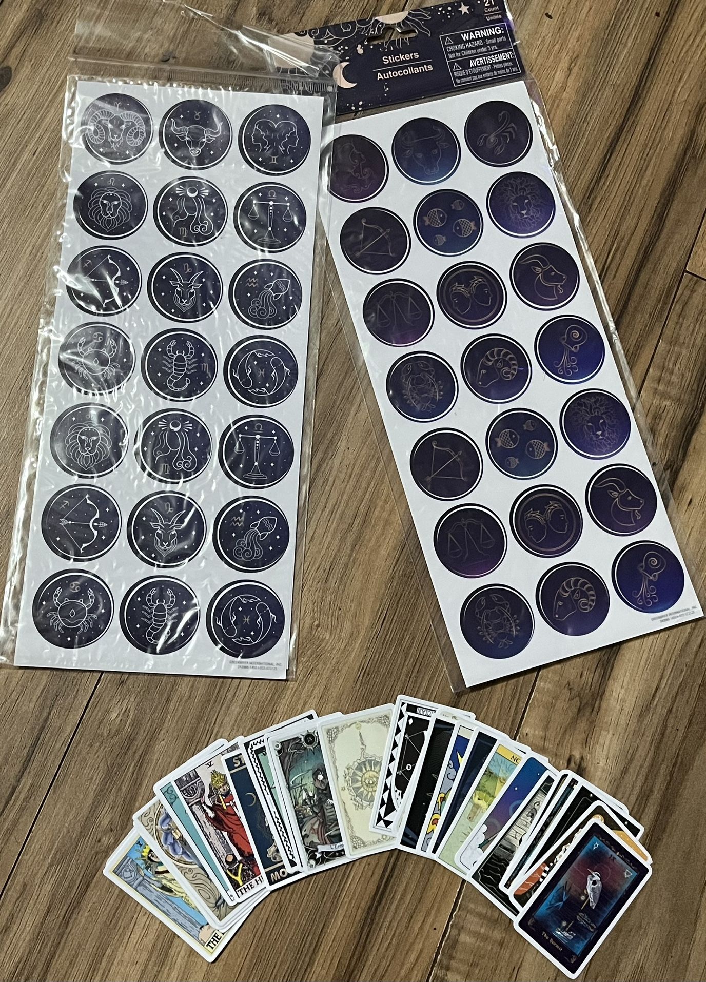 NIP Lot of Horoscope and Tarot Card Stickers