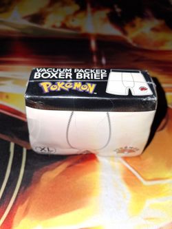 POKEMON VACUUM PACKED BOXER BRIEFS SIZE XL 40" TO 42" WAIST...NEW & SEALED...ADULT OWNED AND KEPT IN A SMOKE FREE HOME...$20 OBO...