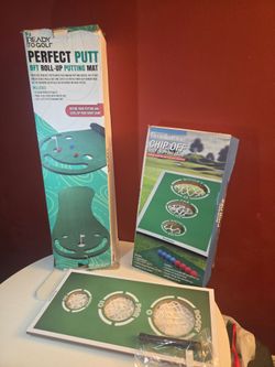New Golf chipper and putting green, ball set included for both, golfer practice game, Putter game.