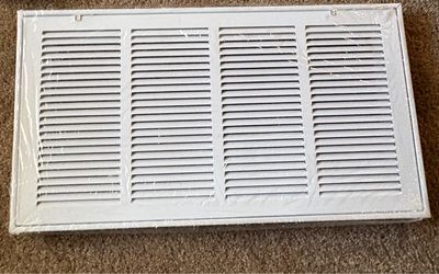 White Steele hvac return grille