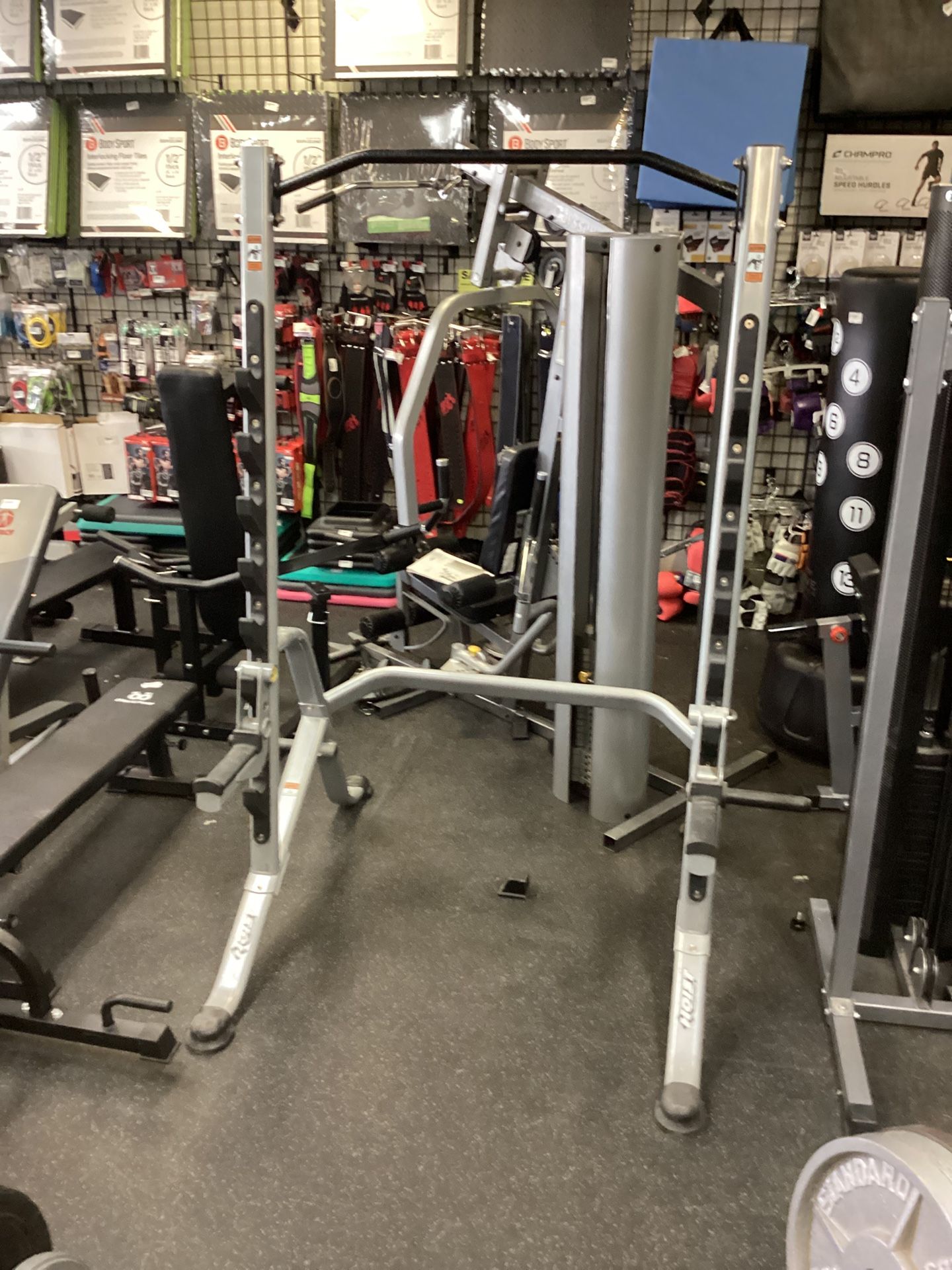 Hoist Fitness Half Cage Multi-Purpose Squat Rack HF-5970-PL With Optional Safety Tiers