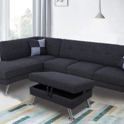 Brand New 2pc Sectional With FREE Ottoman Ready For Delivery 🚚 
