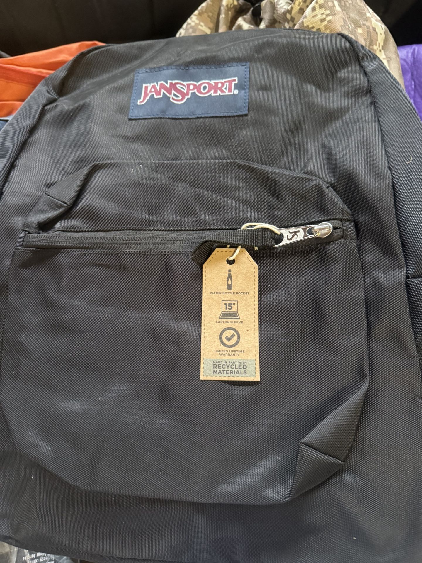 New Jansport Black Backpack