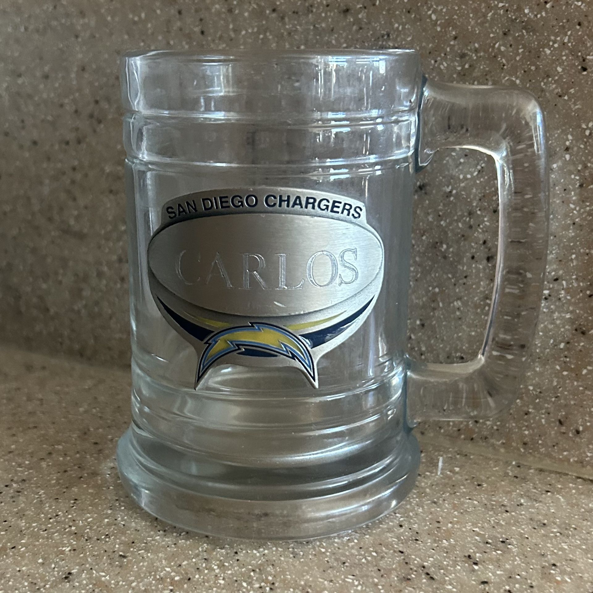 Chargers Beer Glass Personalized