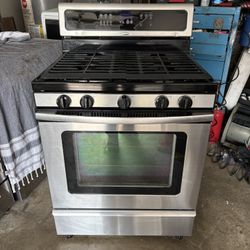 WHIRLPOOL GAS STOVE STAINLESS STEEL LIKE NEW ESTUFA DE GAS MUY BUENAS CONDICIONES 