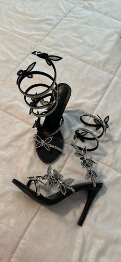 Black Butterfly sparkle shoes size 6