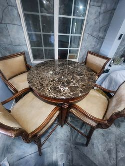 Vintage Dinning Set/ Table And 4 Bar Stools. FERGUSON COPELAND BAR STOOLS