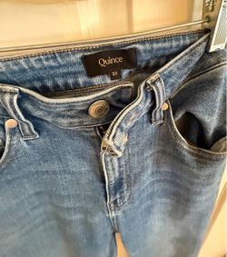 Quince Women's Stretch high rise kick flare Jeans