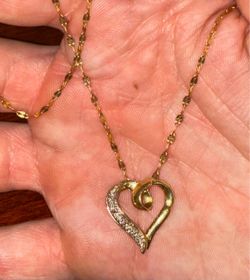 10k solid gold natural diamond necklace