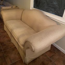 Cream Chenille Couch 