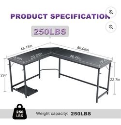 L shaped desk