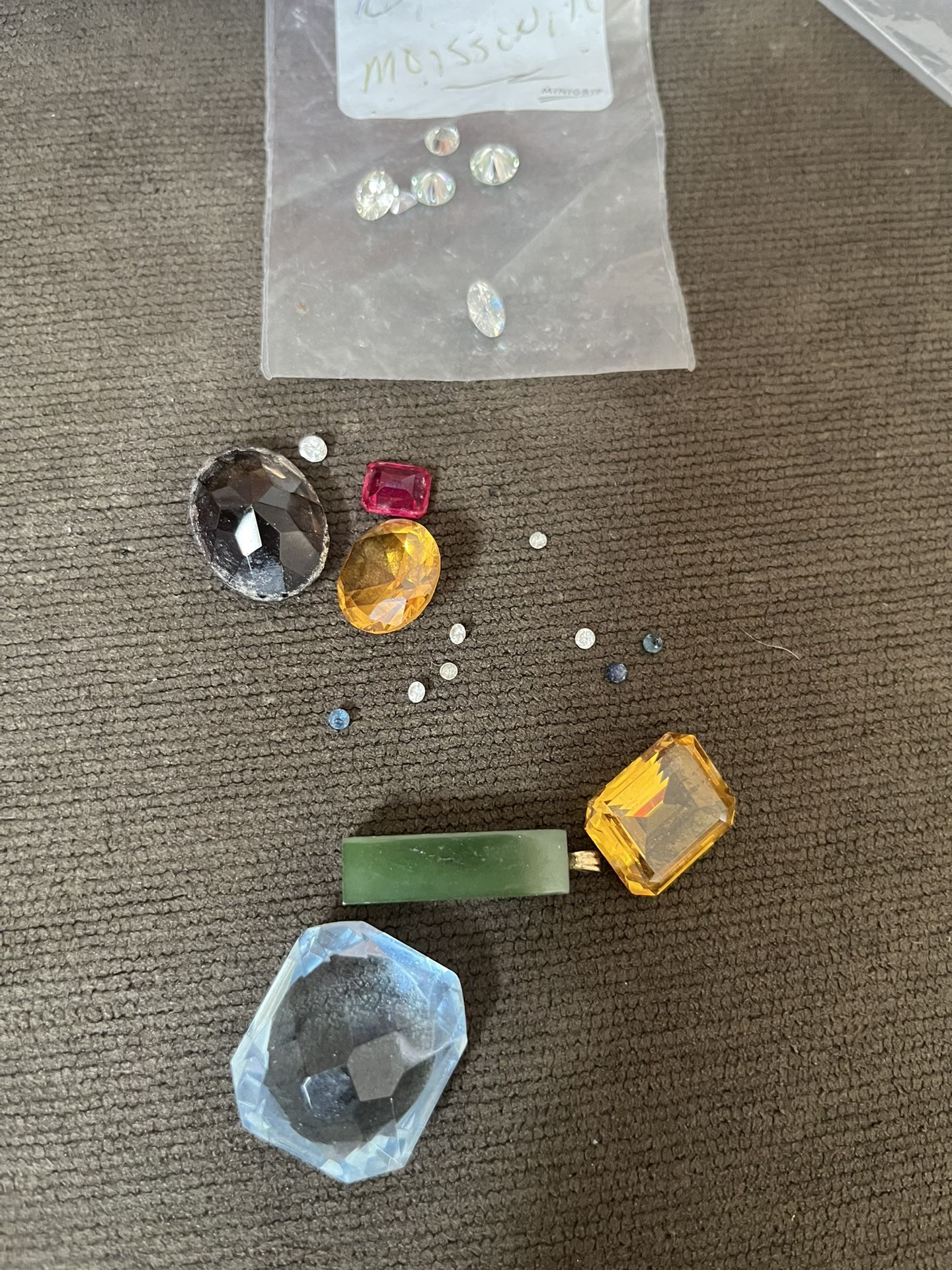 $30 Loose Gem Stones Tiny To Large blue green yellow tan, Jade aquamarine topaz colors moissanite tiny diamond jeweler Ring collector