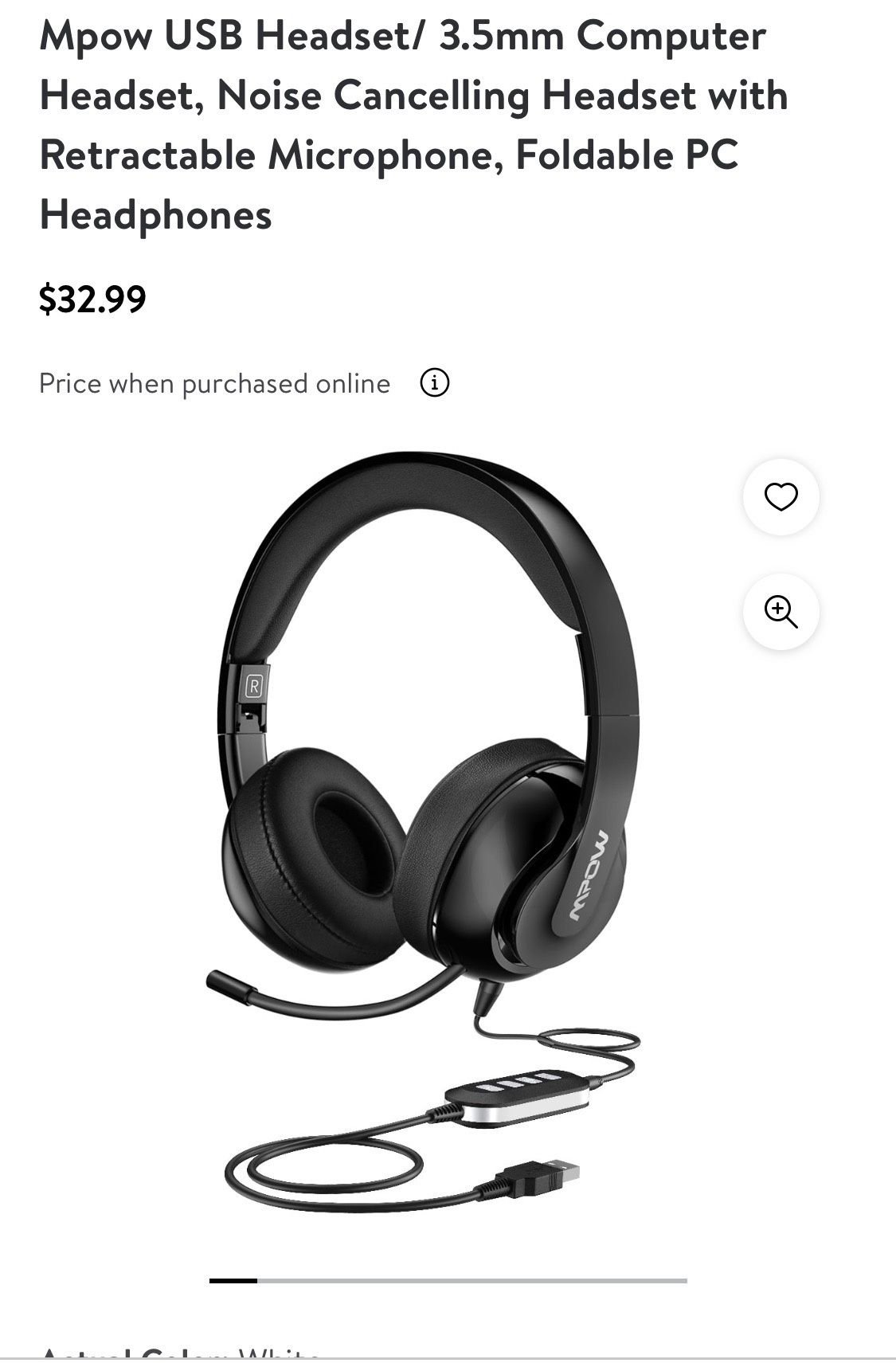 Wired USB Headset