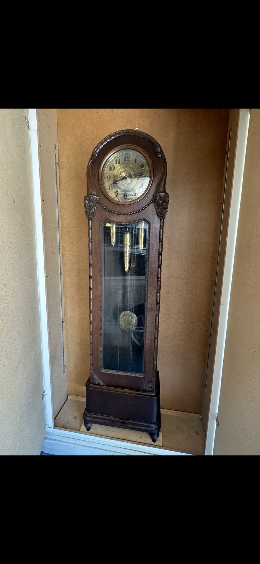 Antique E. Lauffer Grandfather Clock