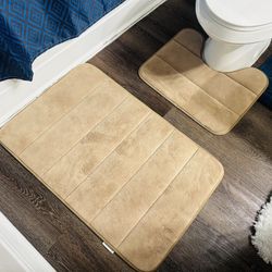 Kowolee Bathroom Rug 2 Pie sorbent Micofiber (Black, Brown, Beige) NEW