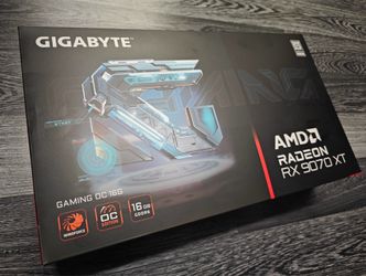 NEW SEALED GIGABYTE Radeon RX 9070 XT Gaming OC 16G Graphics Card, PCIe 5.0, 16GB GDDR6, GV-R9070XTGAMING OC-16GD Video Card