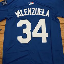 Valenzuela Blue, Black, Or Grey Dodgers Jersey