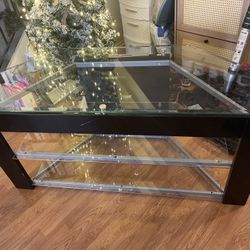 TV stand With Glass Shelves