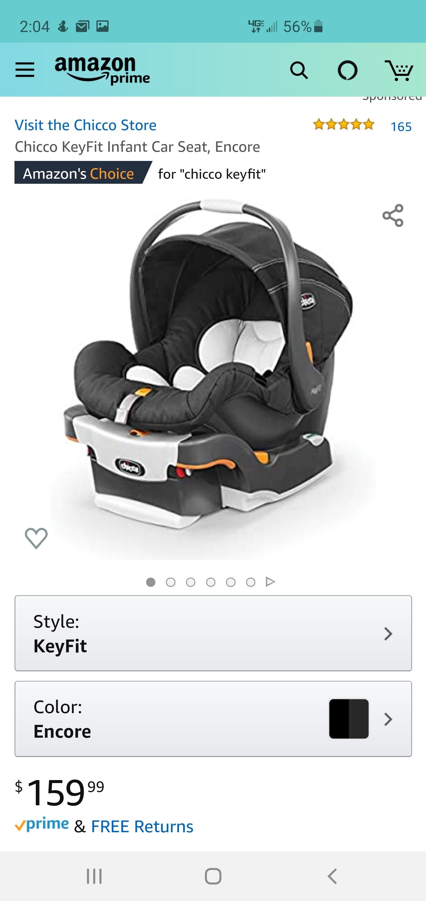 Chicco KeyFit Infant Car Seat, Encore