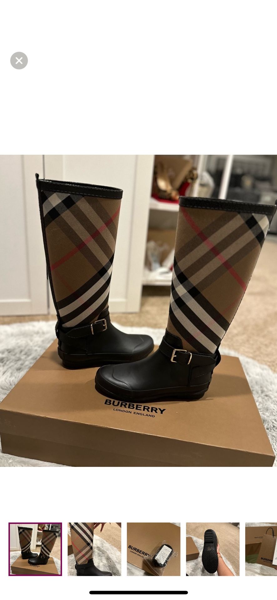 Brand new Burberry rain / winter boots
