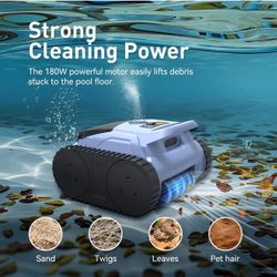 Robotic Pool Cleaner for Inground Pool & Above Ground Pool Vacuum | 2150 Sq.ft Coverage | Smart Navigation | Cleans Floor, Walls & Waterline | Powerfu