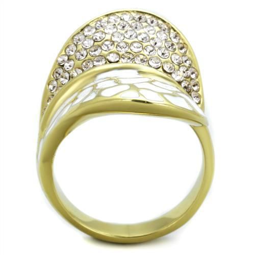 Plating Stainless Steel Ring Top GRD Crystal Clear SZ 7 TK1851-7