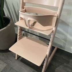 Stokke Tripp Trapp High chair Pink With Baby Set
