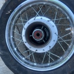 Oem Honda Crf50 rear rim with street tire 
