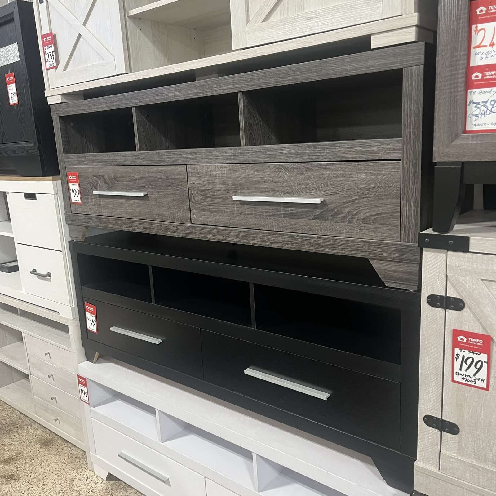Large TV Stand, Gray or White or Black Colors