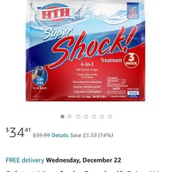 HTH 52023 Super Shock Treatment Swimming Pool Chlorine Cleaner, 1 lb (Pack of 6)

