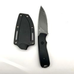 Schrade Knife SCHF55 Black Grvory Handle 3.55” Full Tang Gray Fixed Blade
