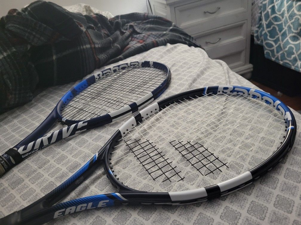 2 babolat tenis raquets