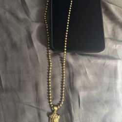 14k Gold Chain Mooncut 