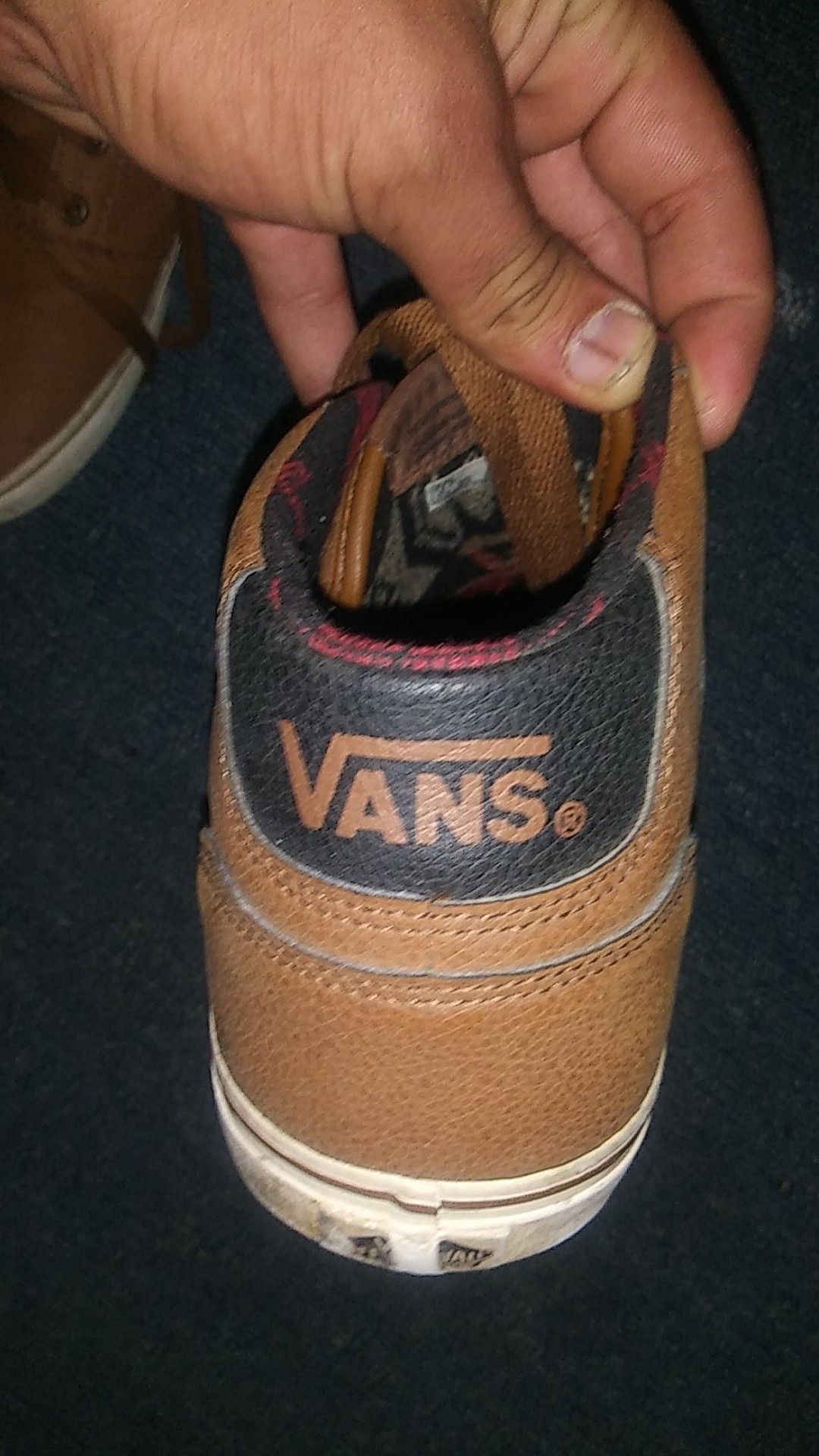 Vans high tops brown leather