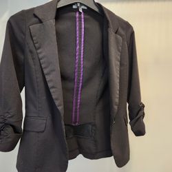 Womens Girls Blazer Size XS Black