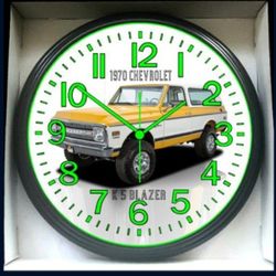 Wall Clock 1970 K5 Blazer Lifted Garage Shop Glow In The Dark Wall Clock New!