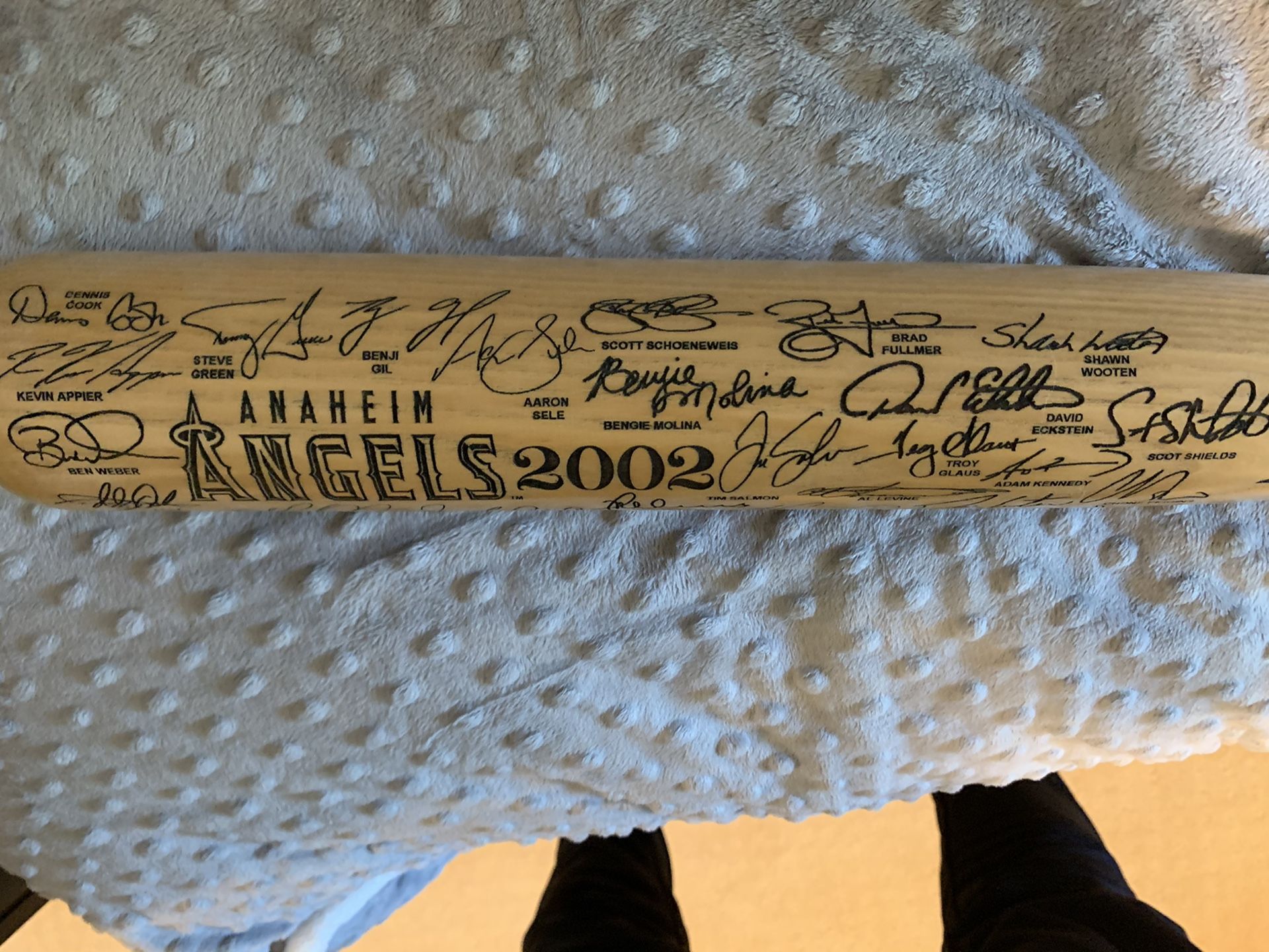 Angels 2002 World Series Champions Limited Editon Etched Signature Bat #336  of 2002, image size:1920x1440