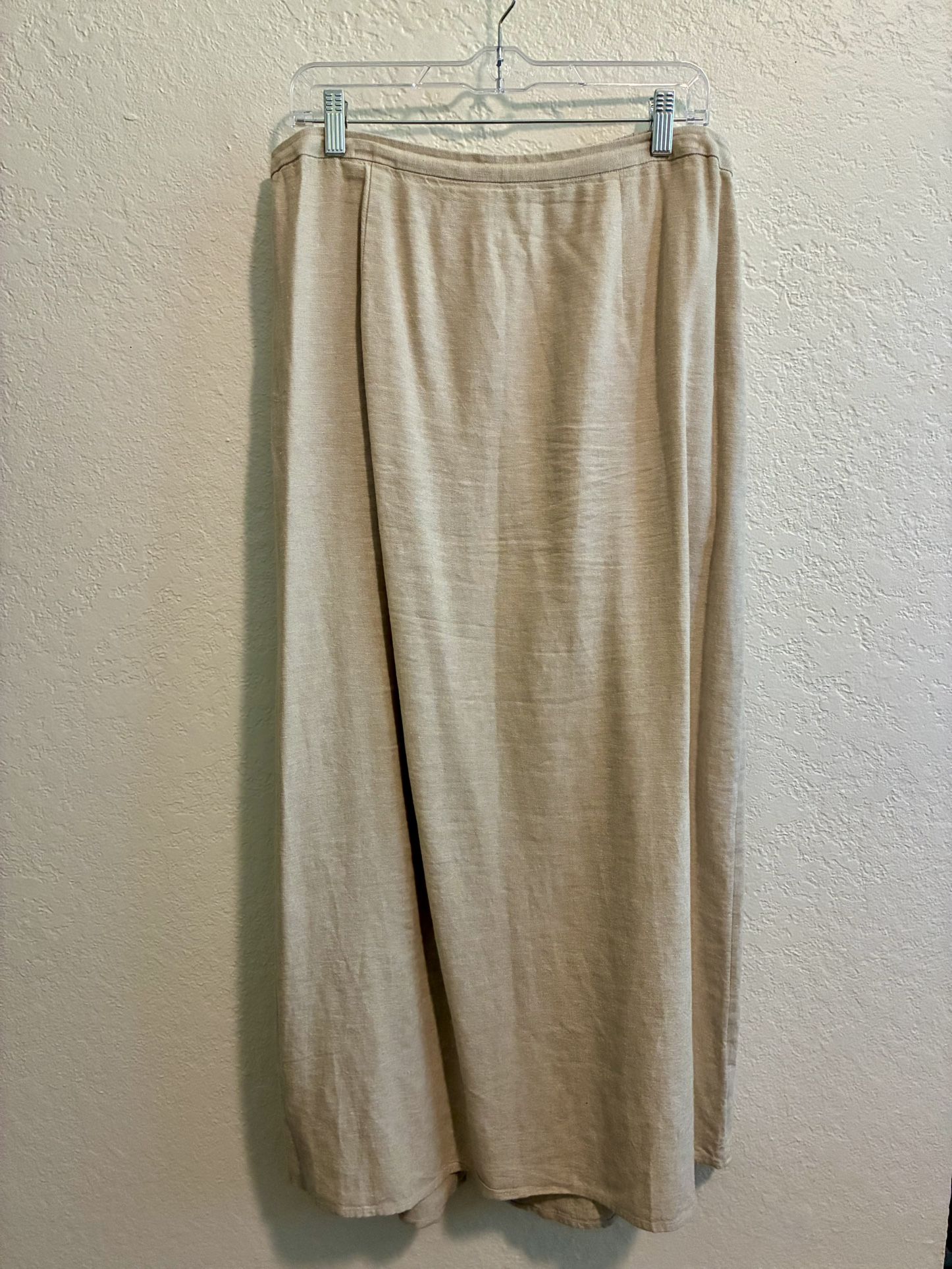 Linen Blend Midi Skirt