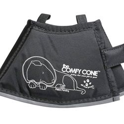Like New - Comfy Cone Pet Cone for Dogs, Cats, X-Small, Black - Comfortable Soft Dog Cone Collar