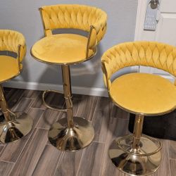 Yellow Bar Stools & Counter Height 