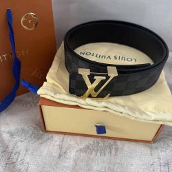Louis Vuitton Black Plaid Belt