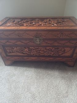 Antique wooden chest.