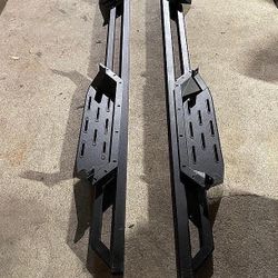 Toyota Tundra 07-21 CrewMAX only running boards Black iarmor steppers  Toyota Tundra 07-21 CrewMAX solo estribos estribos iarmor negros