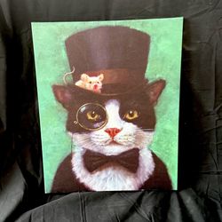 Cat in Hat Canvas