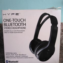 HYPE ONE TOUCH BLUETOOTH STEREO HEADPHONES 