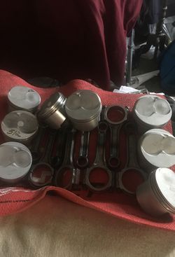 A set of Manley pistons used https://offerup.com/redirect/?o=MTIuNS50bw==-1 compression 30-OVER and CROWER rods re-condition with new ARP rod bolts fo