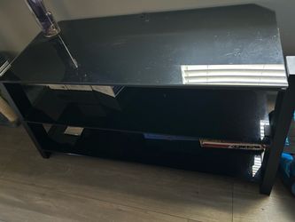 Black TV stand