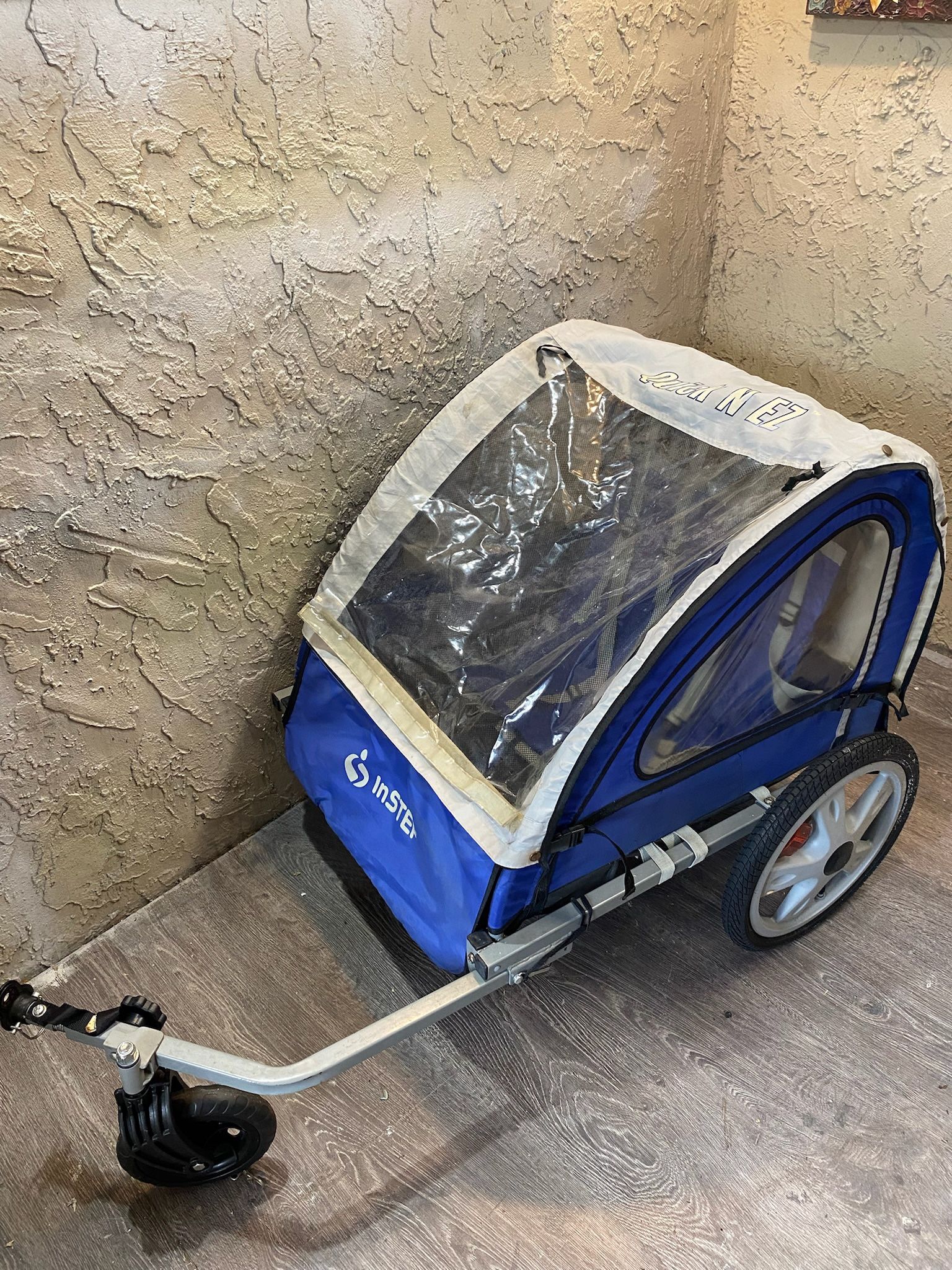 Instep Quick-N-EZ Double Tow Behind Bike Trailer for Toddlers, Kids, Converts to Stroller, Jogger