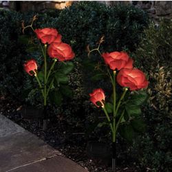 Brand New Solar Rose Lights Solar Yard Decorations Lights Garden Decorations Solar Garden Stake Lights for Gar